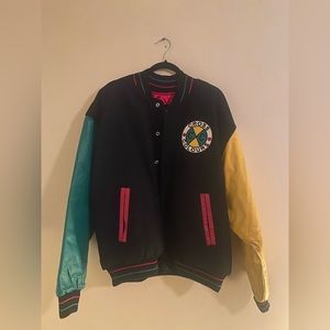 Vintage Cross Colours Wool & Leather Jacket